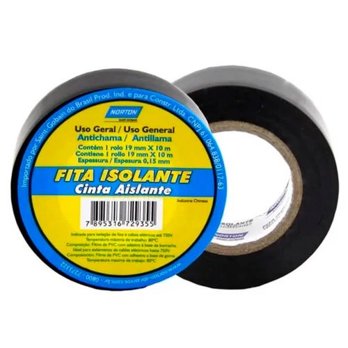 Fita Isolante Pro Torre 19 mm x 10 mts - Norton