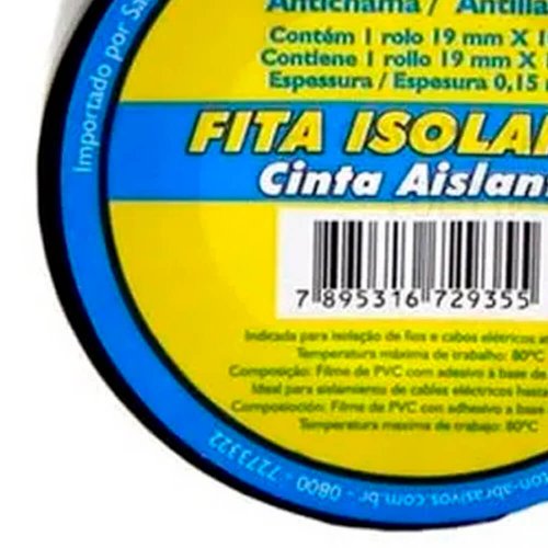 Fita Isolante Pro Torre 19 mm x 10 mts - Norton