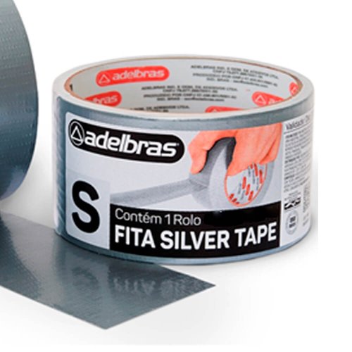 Fita Multiuso Tipo Silver Tape 48mm x 50m Prata - Adelbras