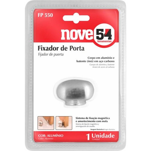 Fixador de Porta Magnético com Amortecedor FP-550 Alumínio - Nova54