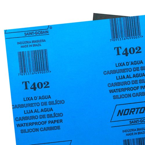 Folha de Lixa D'Água Azul T402 230x280mm #1500 - Norton
