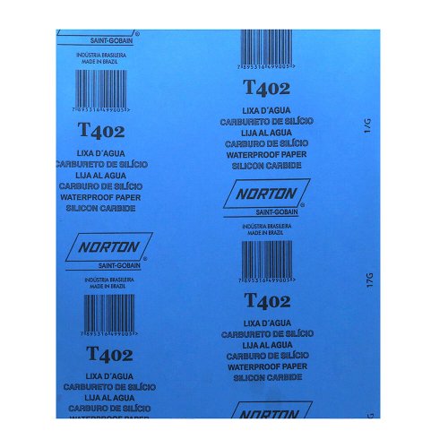Folha de Lixa D'Água Azul T402 230x280mm #2000 - Norton