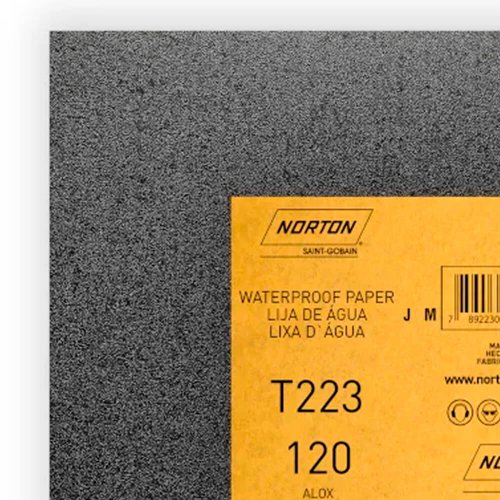 Folha de Lixa D'água T223 225x275mm #120 - Norton