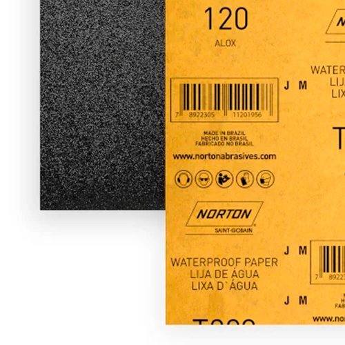 Folha de Lixa D'água T223 225x275mm #120 - Norton