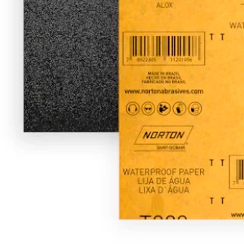 Folha de Lixa D'água T223 225x275mm #180 - Norton