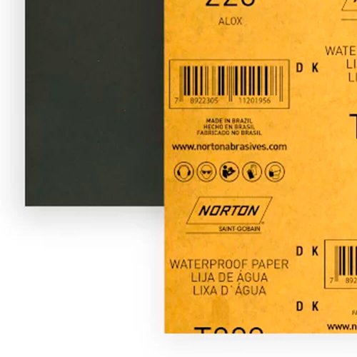 Folha de Lixa D'Água T223 225x275mm #220 - Norton