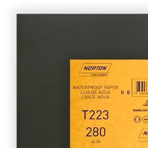 Folha de Lixa D'água T223 225x275mm #280 - Norton