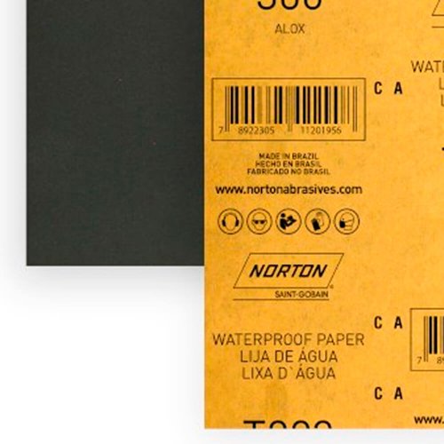 Folha de Lixa D'água T223 225x275mm #360 - Norton