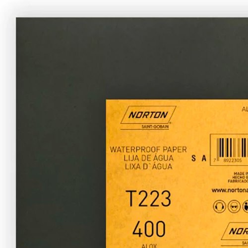 Folha de Lixa D'água T223 225x275mm #400 - Norton