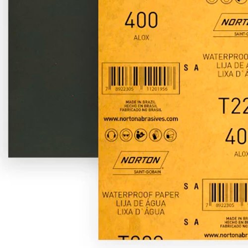 Folha de Lixa D'água T223 225x275mm #400 - Norton