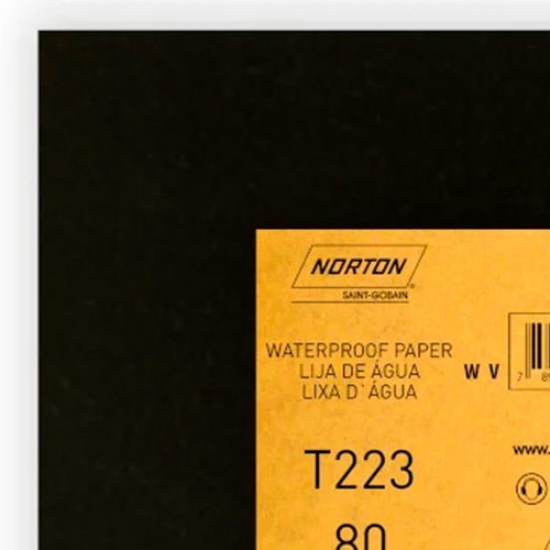 Folha de Lixa D'água T223 225x275mm #80 - Norton