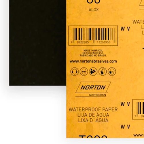 Folha de Lixa D'água T223 225x275mm #80 - Norton
