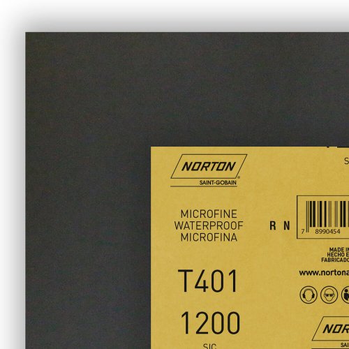 Folha de Lixa D'Água T401 230x280mm - #1200 - Norton