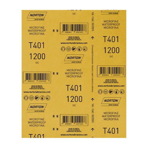 Folha de Lixa D'Água T401 230x280mm - #1200 - Norton