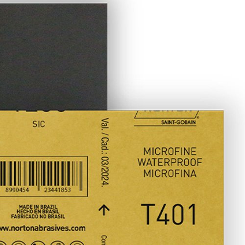 Folha de Lixa D'Água T401 230x280mm - #2000 - Norton