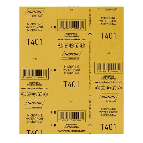 Folha de Lixa D'Água T401 230x280mm - #2000 - Norton