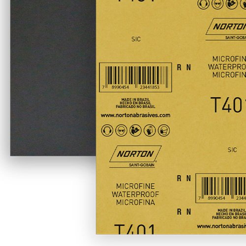 Folha de Lixa D'Água T401 230x280mm - #2500 - Norton