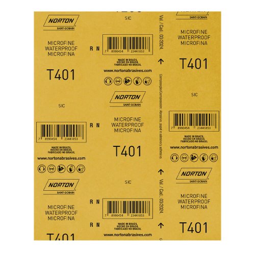Folha de Lixa D'Água T401 230x280mm - #2500 - Norton