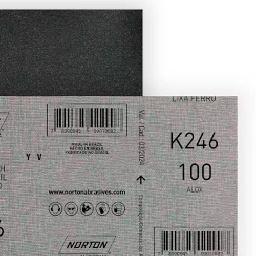 Folha de Lixa Ferro K246 #100 - Norton