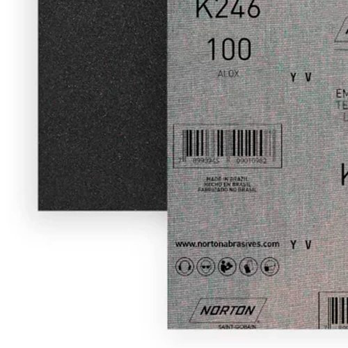 Folha de Lixa Ferro K246 #100 - Norton