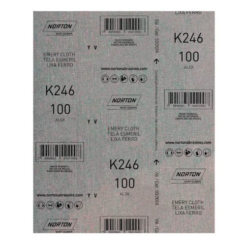 Folha de Lixa Ferro K246 #100 - Norton