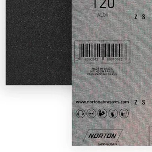 Folha de Lixa Ferro/Metal - K246 Grão 120 225x275mm - Norton