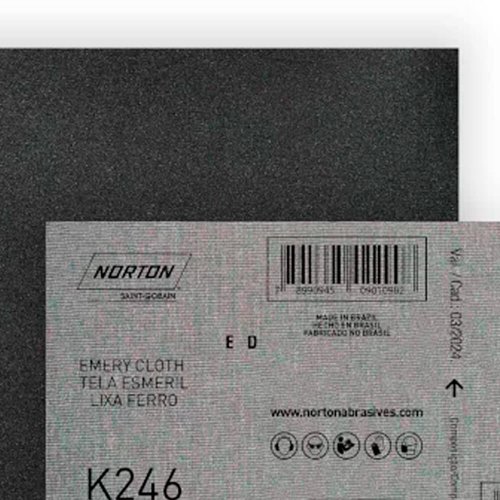 Folha de Lixa Ferro/Metal - K246 Grão 180 225x275mm - Norton