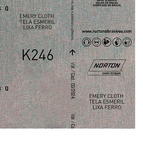 Folha de Lixa Ferro/Metal - K246 Grão 36 225x275mm - Norton