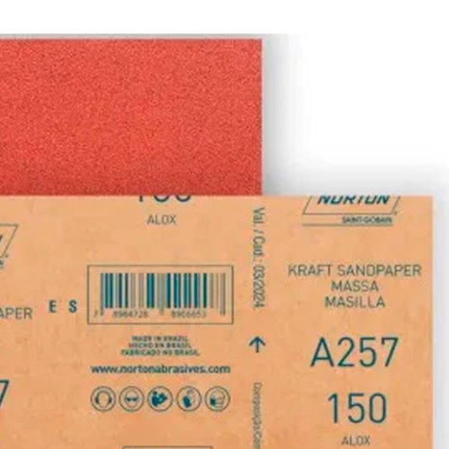Folha de Lixa para Massas A257 - 225x275mm #150 - Norton