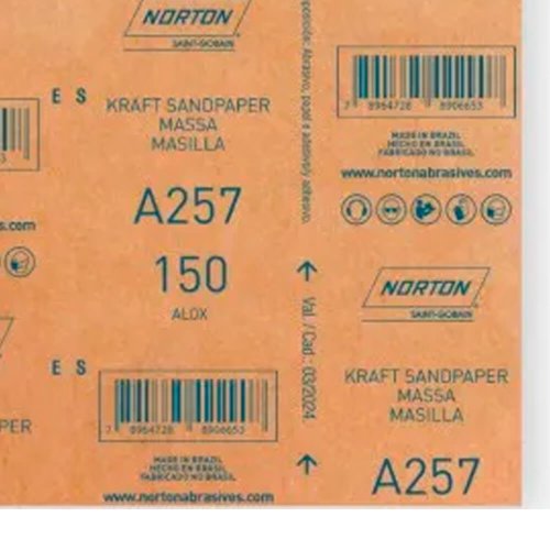 Folha de Lixa para Massas A257 - 225x275mm #150 - Norton