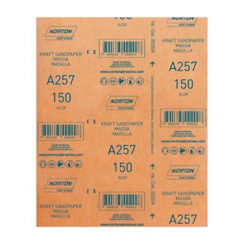Folha de Lixa para Massas A257 - 225x275mm #150 - Norton