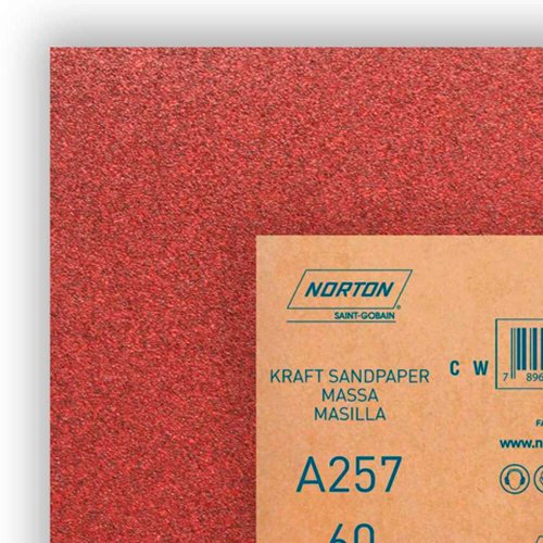Folha de Lixa p/ Massas A257 - 225x275mm #60 - Norton