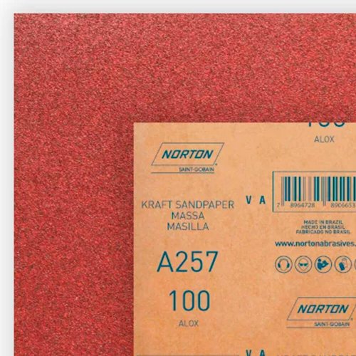 Folha de Lixa para Massas A257 - 225x275mm #100 - Norton