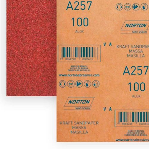 Folha de Lixa para Massas A257 - 225x275mm #100 - Norton