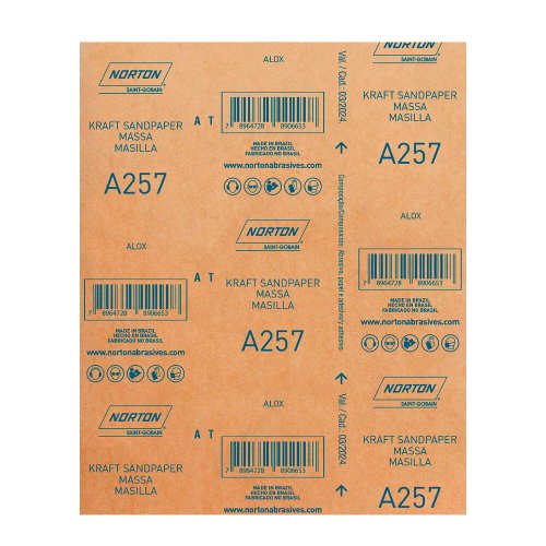 Folha de Lixa para Massas A257 - 225x275mm #36 - Norton