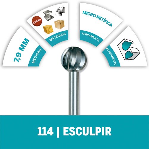 Fresa Circular de Alta Velocidade 5/16" Ref.114 - Dremel