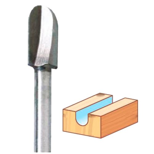 Fresa Meia Cana 1/4" para Retifica Ref.: 617 - Dremel
