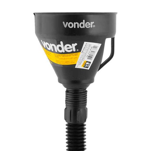 Funil de Plástico Flexível Preto 140mm - Vonder