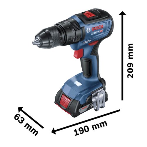 Parafusadeira Furadeira de Impacto à Bateria GSB18V-50 - Bosch