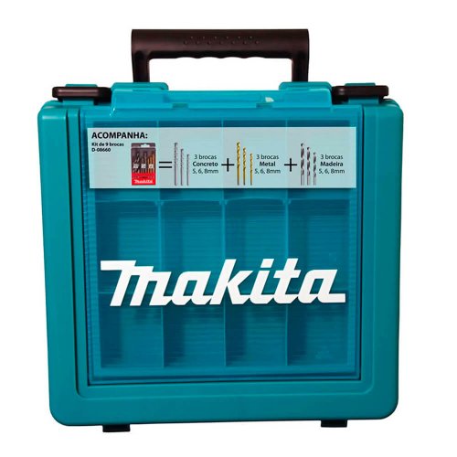 Furadeira de Impacto HP1640KX1 220V Com Maleta + Jogo de Brocas - Makita HP1640KX1-2