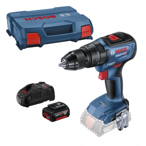 Furadeira/ Parafusadeira de Impacto à Bateria GSB 18V-50 com Maleta - Bosch