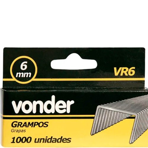 Grampo 6mm para Grampeador Martelo GR006 - Vonder