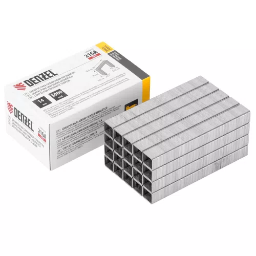 Grampos para Grampeador Pneumático 14mm com 5000 peças - Denzel