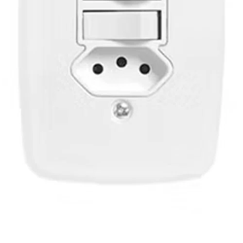 Interruptor 2 Teclas Simples + Tomada 2P + T 10A 250V - Pluzie