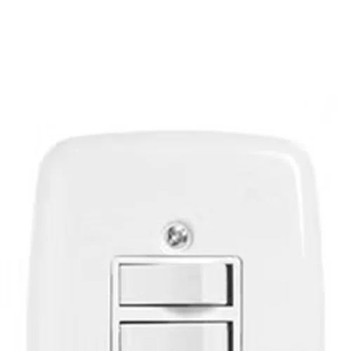 Interruptor 2 Teclas Simples + Tomada 2P + T 10A 250V - Pluzie