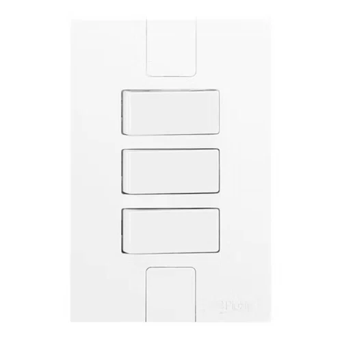 Interruptor 3 Teclas Simples 10A 250V - Pluzie