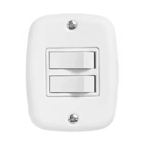 Interruptor Simples 2 Teclas 10A 250V - Pluzie
