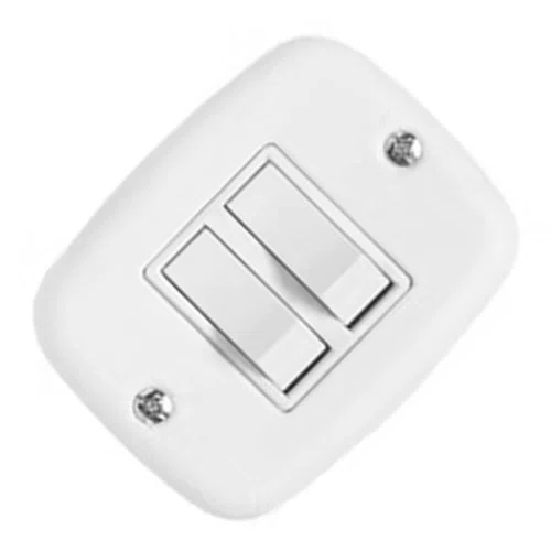 Interruptor Simples 2 Teclas 10A 250V - Pluzie