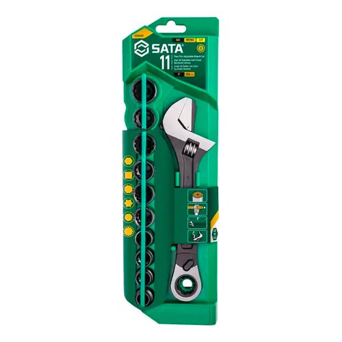 Jogo Chave Ajustável 3/8" - 11 peças - Sata