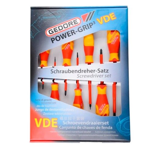 Jogo Chave de Fenda Simples Cruzada 7 Peças - Gedore